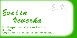 evelin veverka business card